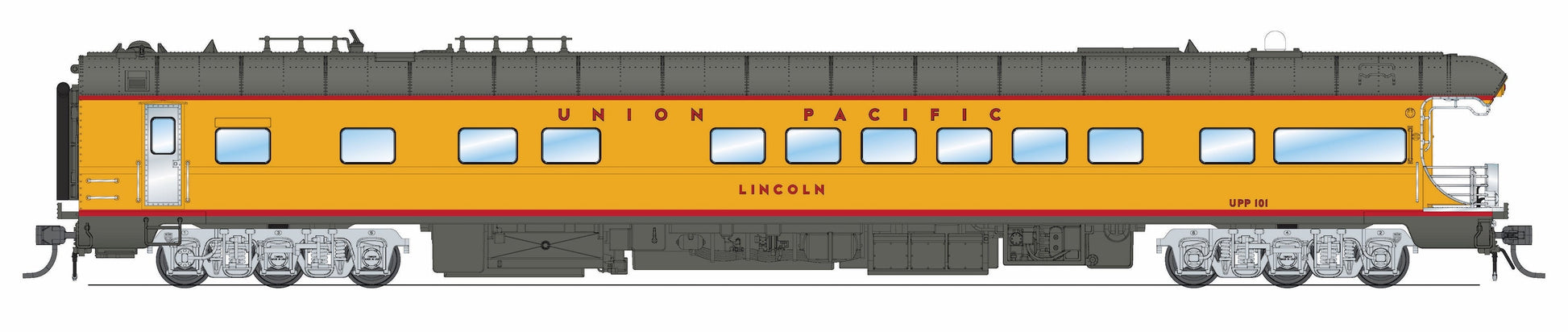 Broadway Limited 9594 HO UP UP Business Car with Building America Drumhead #101