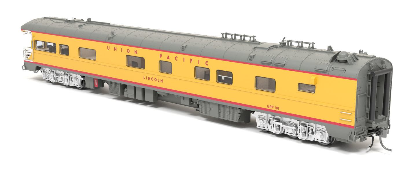 Broadway Limited 9592 HO UP UP Business Car with Big Boy Tour Drumhead #101