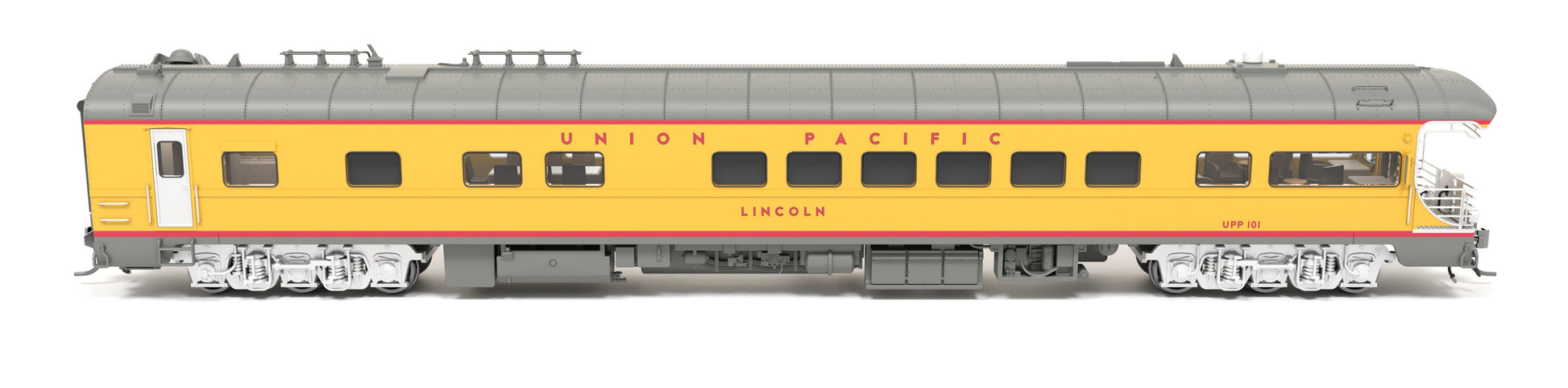 Broadway Limited 9592 HO UP UP Business Car with Big Boy Tour Drumhead #101