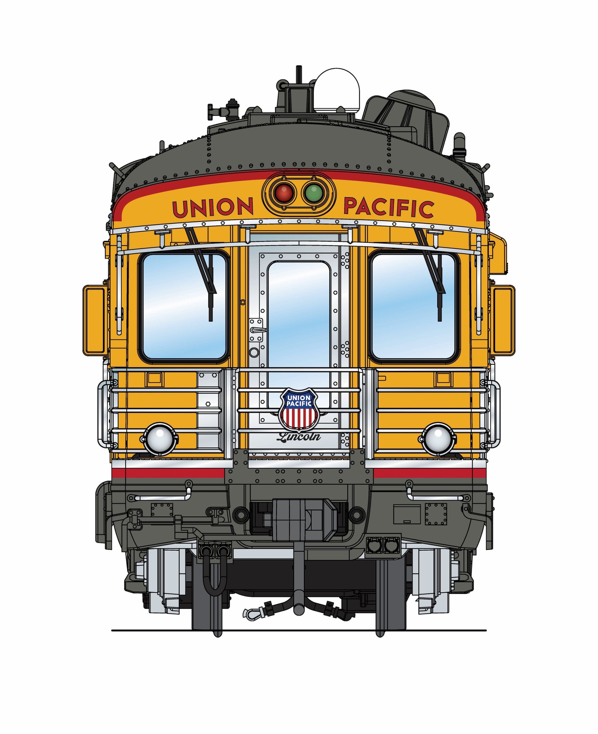 Broadway Limited 9591 HO UP Union Pacific Business Car w/ UP Shield on Rear #101