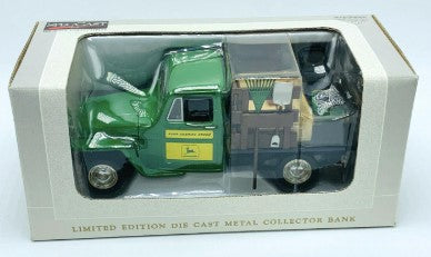 SpecCast 29020 1:32 Die Cast John Deere 1953 Willys Jeep Stake Bed Truck Bank