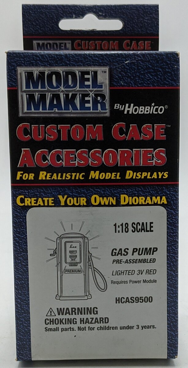 Hobbico HCAS9500 1:18 Scale Model Maker Custom Case Gas Pump Pre-Assembled