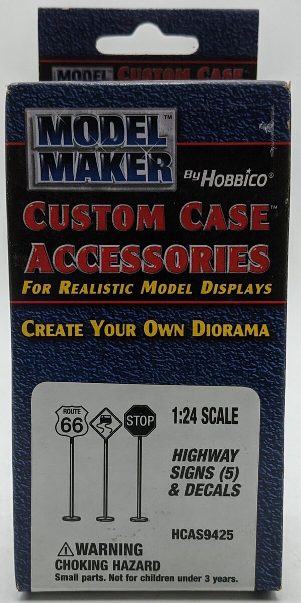 Hobbico HCAS9425 1:24 Model Maker Custom Case Highway Signs & Decals