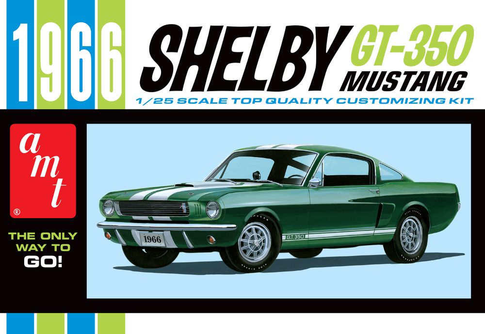 AMT 1491 1:25 1966 Shelby Mustang GT-350 Car Plastic Model Kit