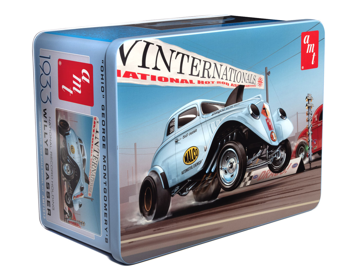 AMT 1513 1:25 1933 Willys Gasser Ohio George Car Plastic Kit w/Tin Packaging