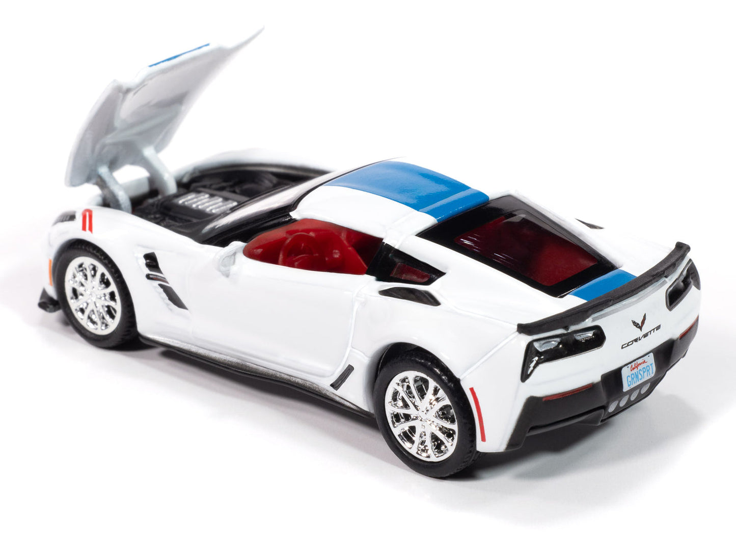 Auto World AWSP176-A-CASE 1:64 White 2018 Chevy Corvette Grand Sport (Pack of 6)
