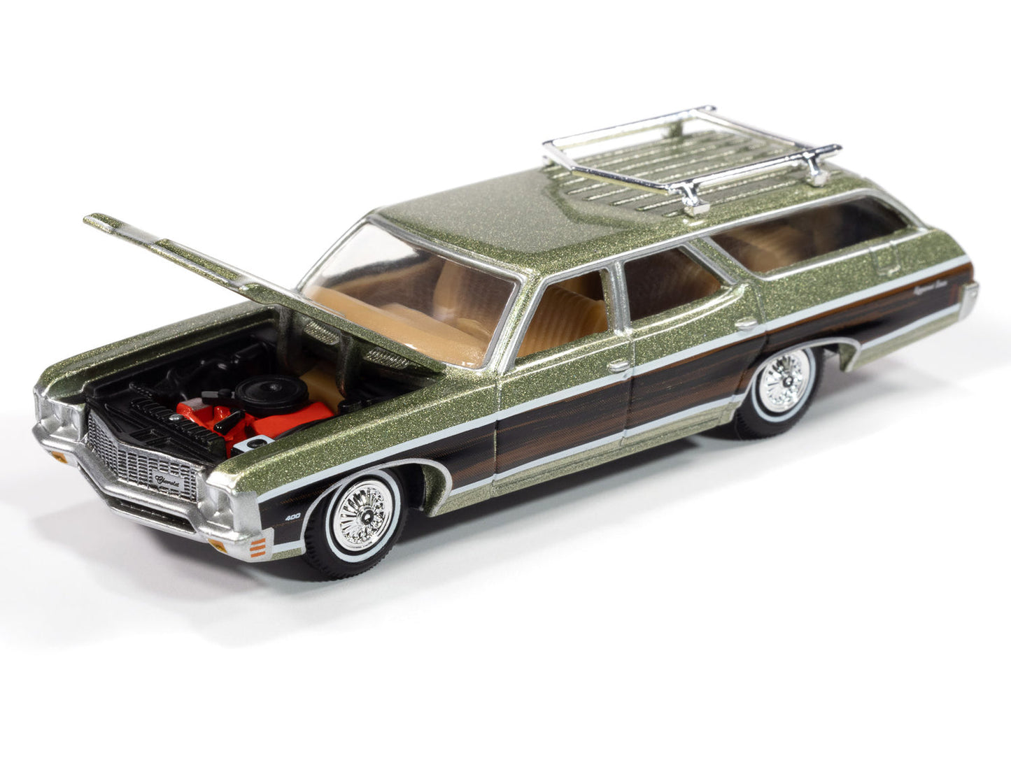 Auto World AWSP177-B-CASE 1:64 Green 1970 Chevy Kingswood Estate (Pack of 6)