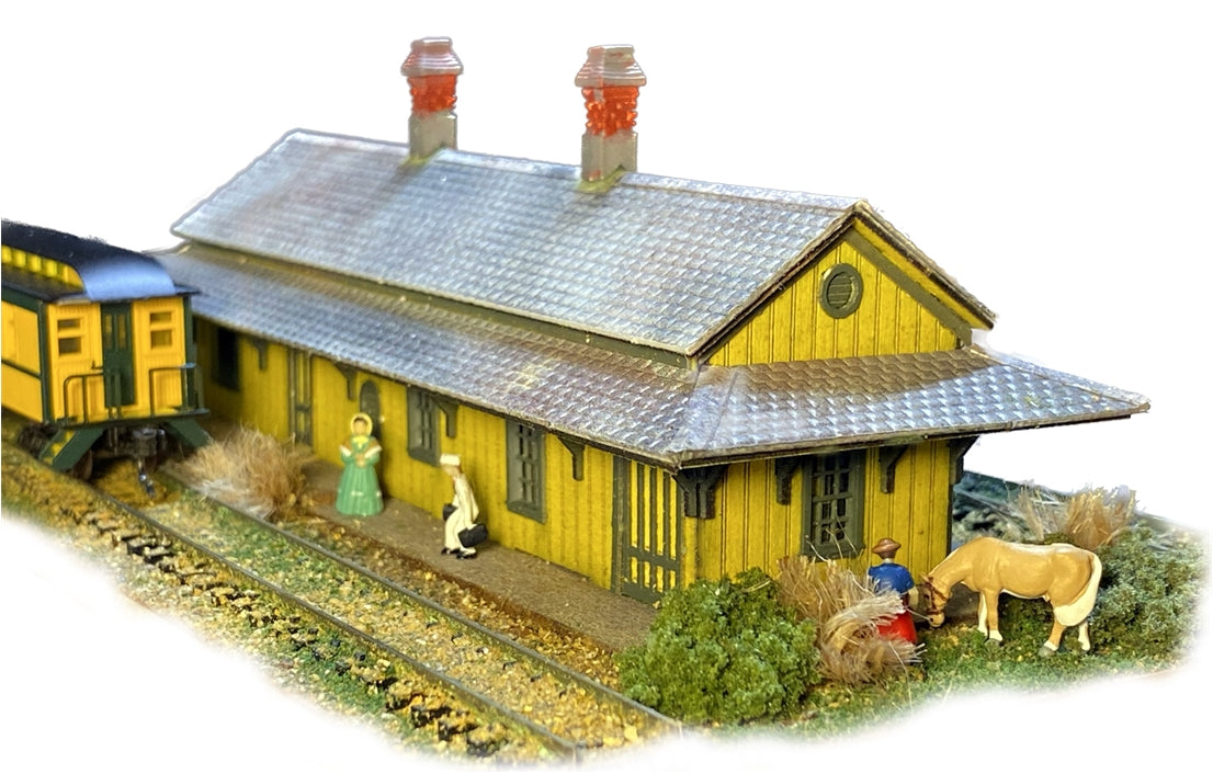 The N Scale Architect 10063 N Gold City Depot Building Kit