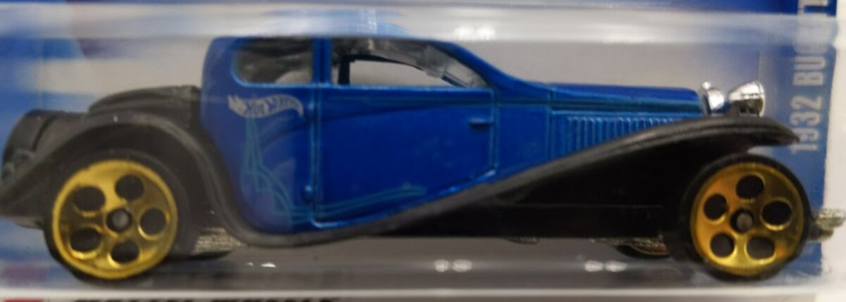 Hot Wheels 55090 1:64 1932 Bugatti Type 50 Blue w/Gold 5 DotSp Collector No. 205