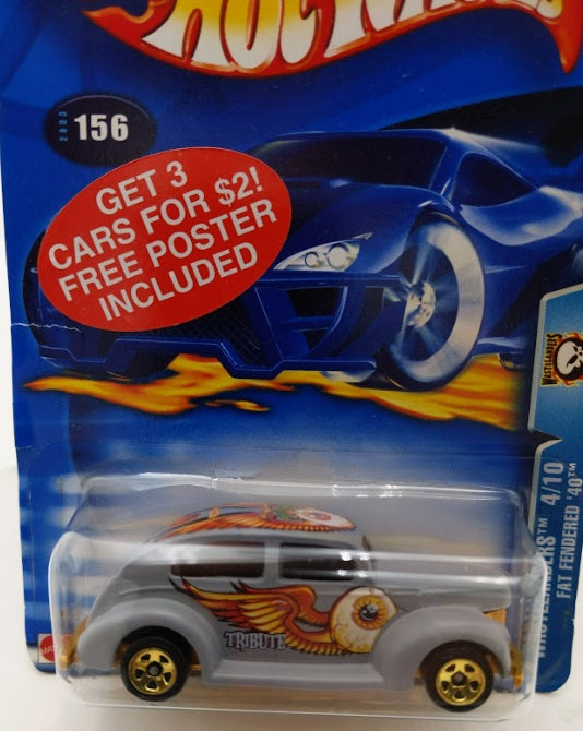 Hot Wheels 57142 1:64 Wastelanders Fat Fendered '40 4/10 Collector #156