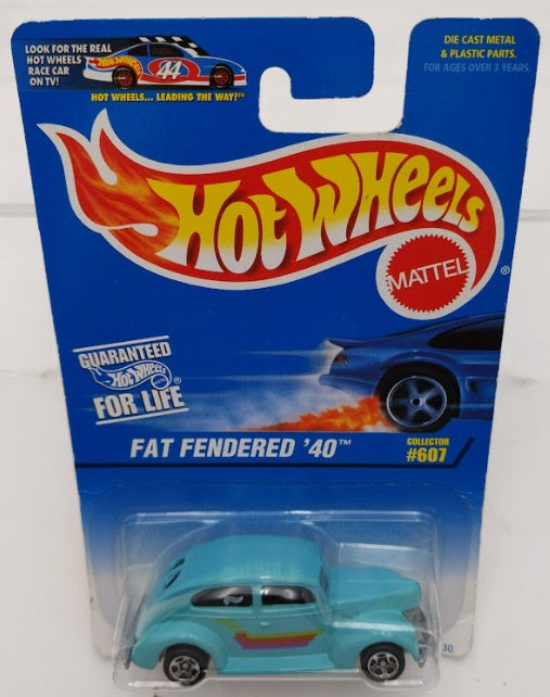 Hot Wheels 17930 1:64 Fat Fendered '40 Collector # 607 Die Cast Metal