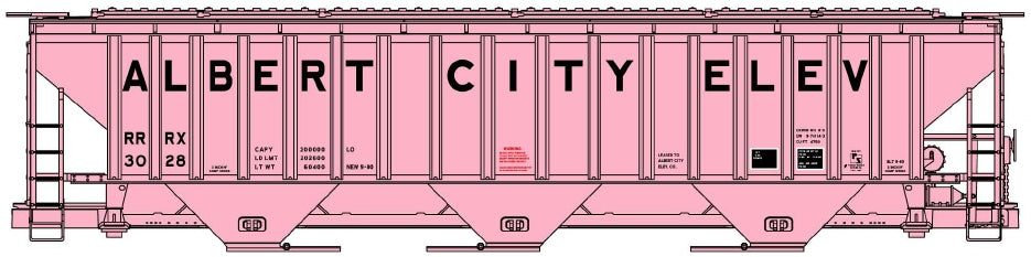 Accurail 81821 HO Albert City Elevator PS 4750 3 Bay Covered Hopper Kit #3028