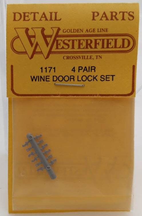 Westerfield 1171 HO Wine Door Lock Plastic Set (4 Pairs of 2)