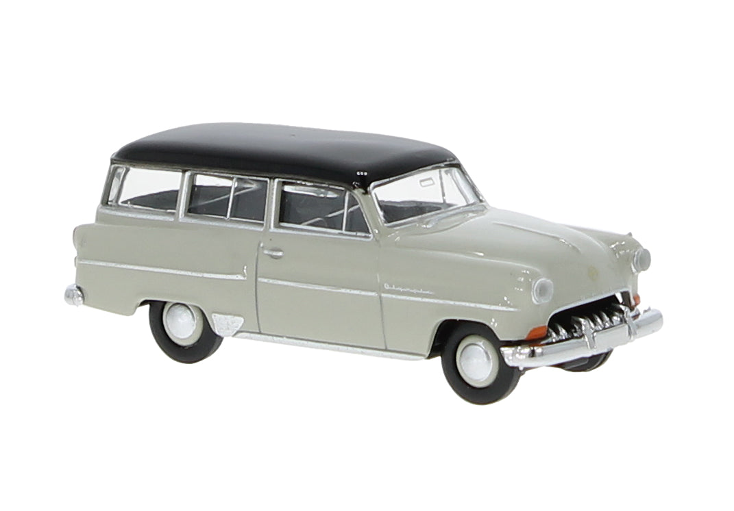 Brekina Automodelle 20247 HO Gray/Black '53-'54 Opel Olympia Caravan Wagon