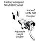 Kadee 52 HO .340" Medium NEM 363 European-Style Couplers
