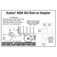 Kadee 53 HO .420" Long NEM 363 European-Style Couplers