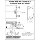 Kadee 54 HO .484" Extra LongExtra Long NEM 363 European-Style Couplers