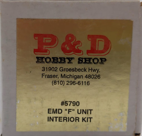 P&D Hobby Shop 5790 EMD F-Unit Diesel Locomotive Interior Kit