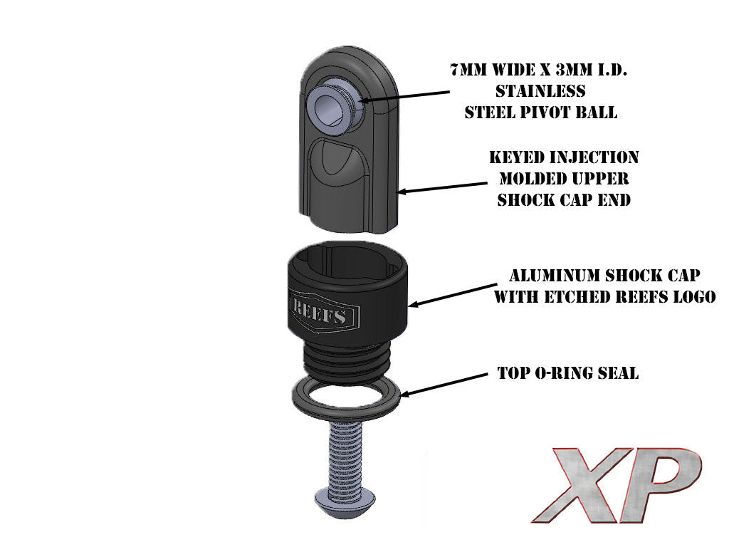 Reef's RC REEFS212 90mm XP Aluminum Shocks (Pack of 2)