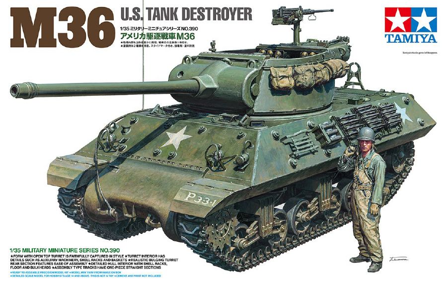 Tamiya 35390 1:35 M36 U.S. Tank Destroyer Plastic Model Kit