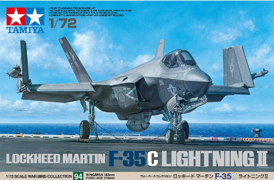 Tamiya 60794 1:72 Lockheed Martin's F-35C Lightning II Fighter Aircraft Kit