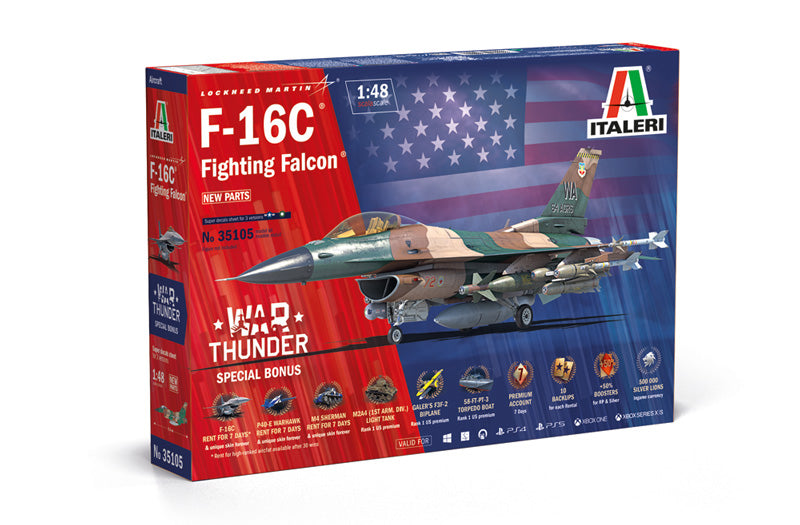 Italeri 35105 1:48 F-16 Fighting Falcon Aircraft Plastic Model Kit
