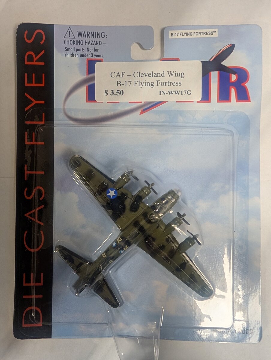 Wow Toyz 16009 1:64 Die Cast In Air Cleveland Wing B-17 Flying Fortress Aircraft