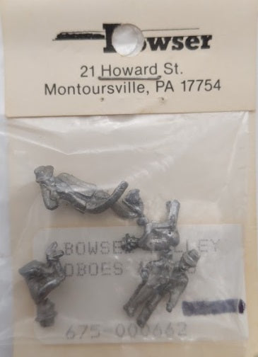 Bowser 675-000662 HO Scale Shelley Hoboes & Dog Unpainted Metal Figures