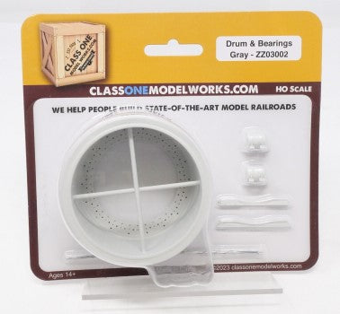 Class One Model Works ZZ03002 HO Scale Gray Drum & Bearings