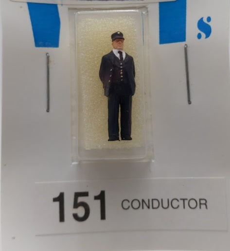 E-R Models 151 HO Scale VIPs Conductor Train Crew Railroad Hanpainted Figure