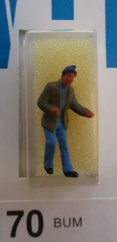 E-R Models 170 HO Scale Preiser VIPs Bum Hanpainted Figure