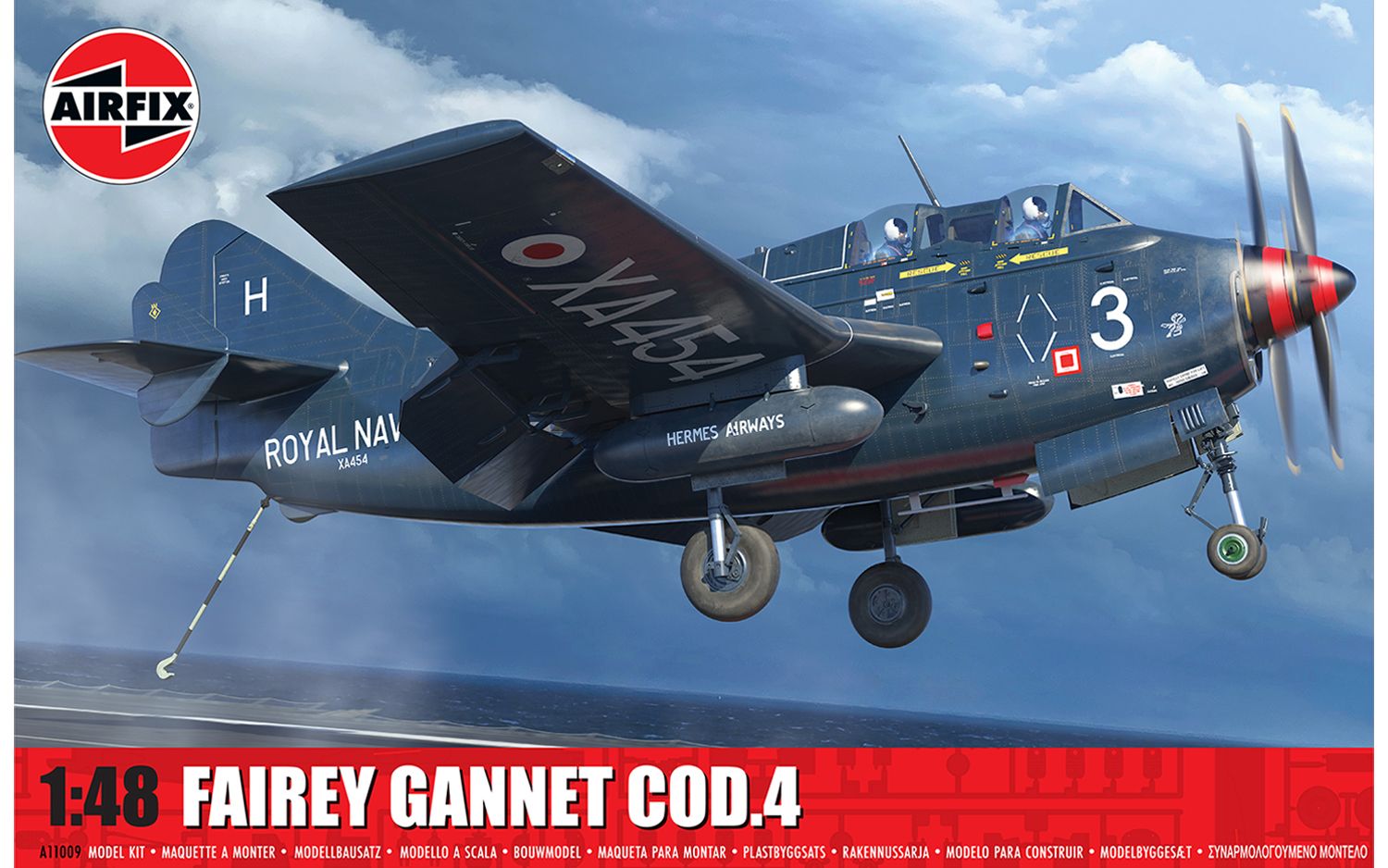 Airfix Products A11009 1:48 Fairey Gannet COD.4 Aircraft Plastic Model Kit