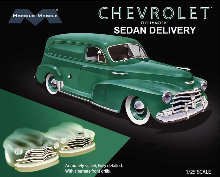 Moebius Models 2303 1:25 Sedan Delivery Chevy Fleetmaster Car Plastic Model Kit