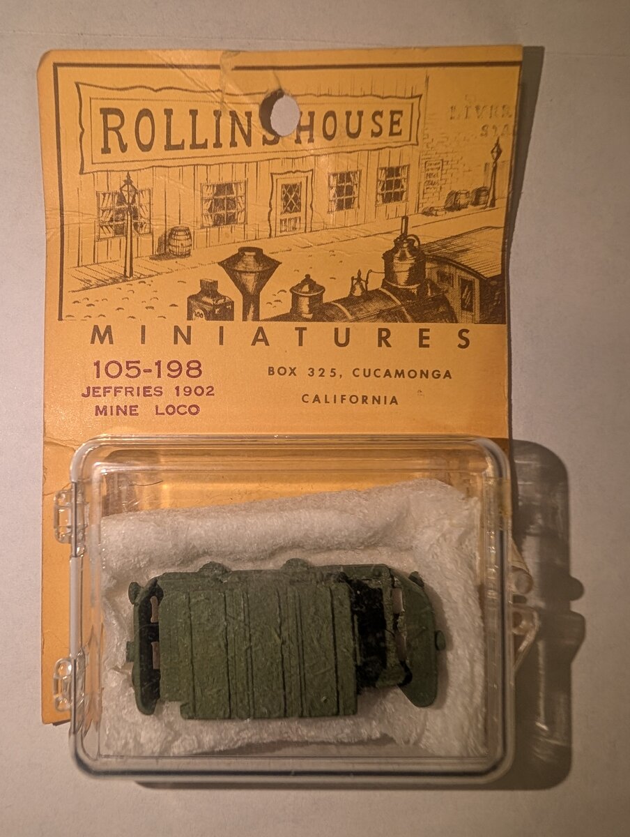 Acme 105-198 Rolling House Miniatures Jeffries 1902 Mine Loco