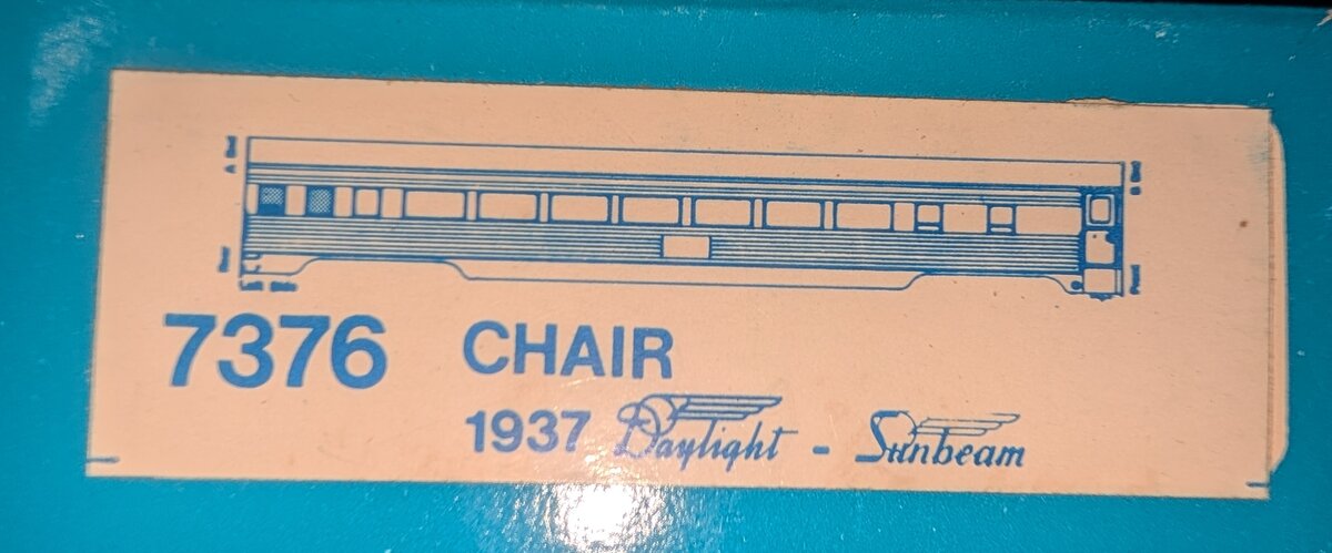 Limited Editions 7376 HO Basic Passenger Car Body Kit Chair '37 Daylight