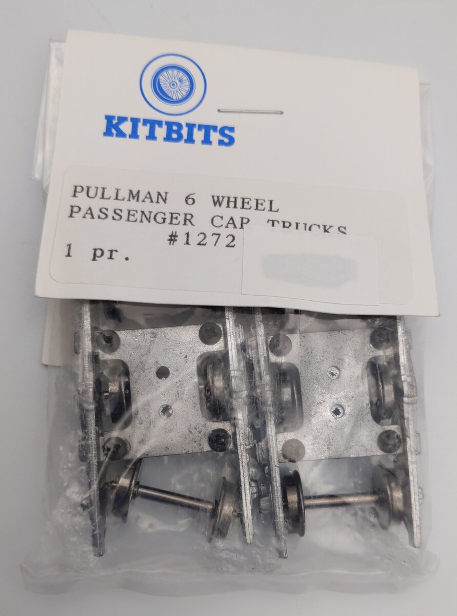 Kitbits 1272 HO Scale Pullman 6 Wheel Passenger Car Trucks (Pack of 2)