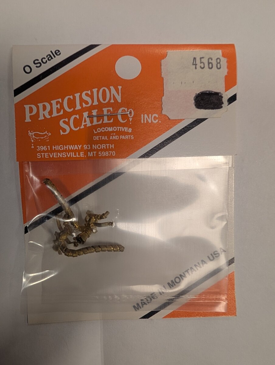 Precision Scale Co. 4568 O Scale Regulators, Steam Heat Vapor, Pass. Cars