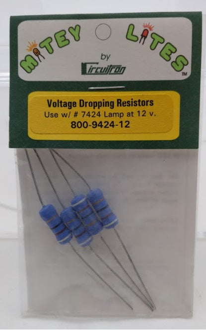 Circuitron 800-9424-12  Mitey Lites Voltage Dropping Resistors 12 V (Pack of 4)