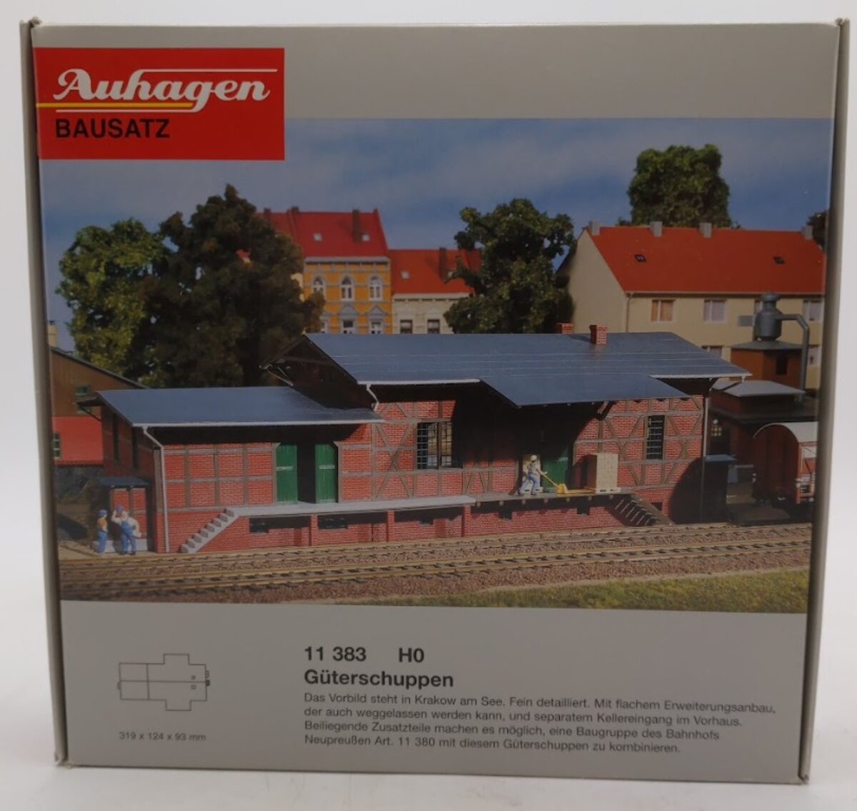 Auhagen 11383  HO Scale Large Freight Shed Building Kit