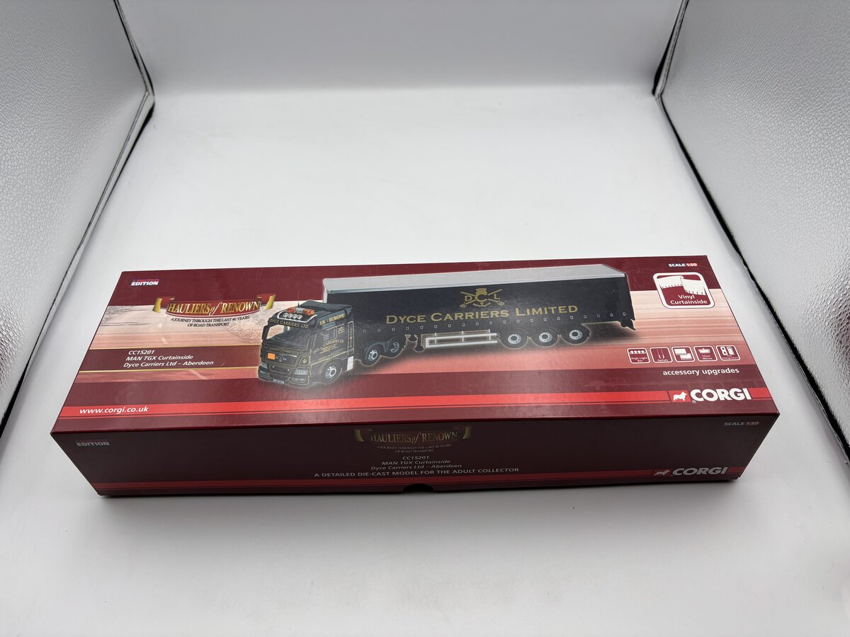 Corgi CC15201 1:50 Diecast MAN TGX Curtainside Dyce Carriers LTD-Aberdeen