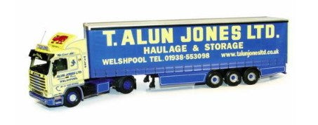 Corgi CC14804 1:50 Diecast Scania 143 Curtainside T. Alun Jones LTD-Welshpool
