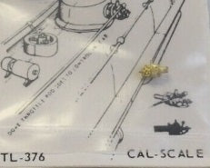 Cal Scale 376 HO Brass Throttle Steam Dome Mounted Brass Castings