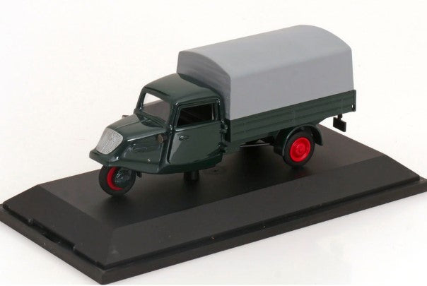 Schuco 02120 1:43 Diecast Army Green Tempo Planenwagen