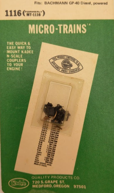 Micro-Trains 1116 N Scale Coupler Magne-Matic Conversion Kit