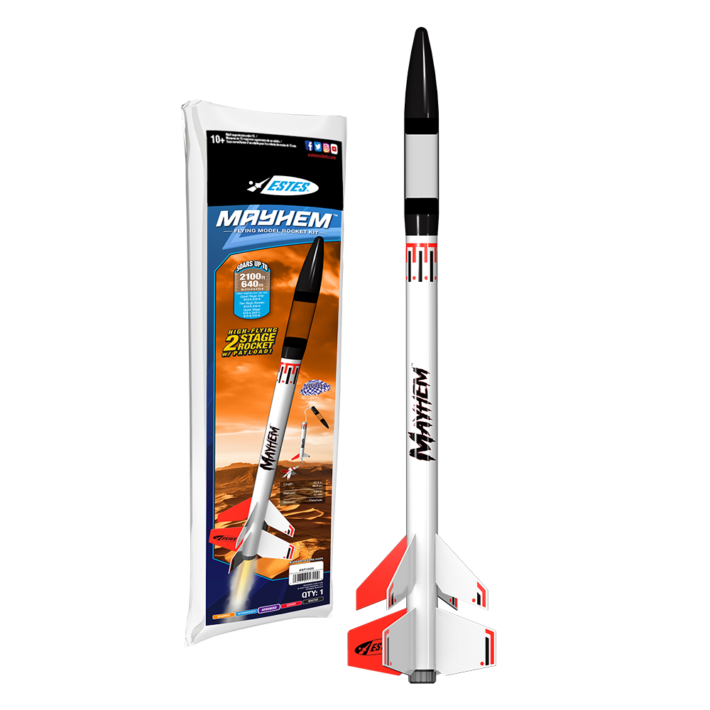 Estes 001320 Mayhem Flying Model Rocket Kit