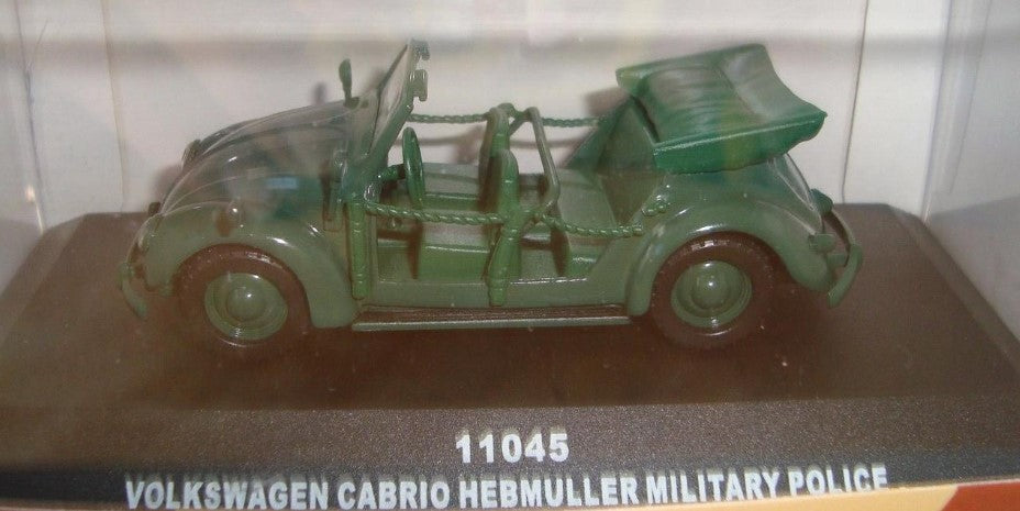 Sun Star 11045 1:43 Die Cast Volkswagen Cabrio Hebmuller Military Police Vehicle