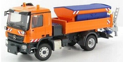 Conrad 72169 1:50 Die Cast Mercedes Actros 2-Axle Dump with Plow & Salt Spreader