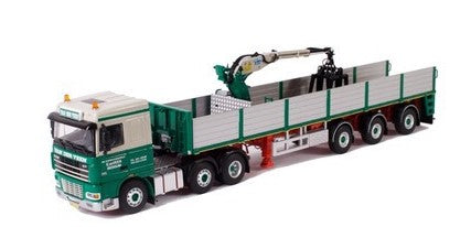 WSI 9391 1:50 Diecast DAF XF 95 BRICK TRAILER & CRANE VAN DER VEEN-NETHERLANDS