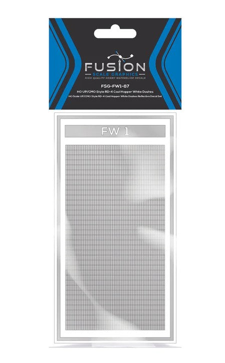 Fusion Scale Graphics 160005 HO UP/CMO RD-4 Coal Hopper White Dashes