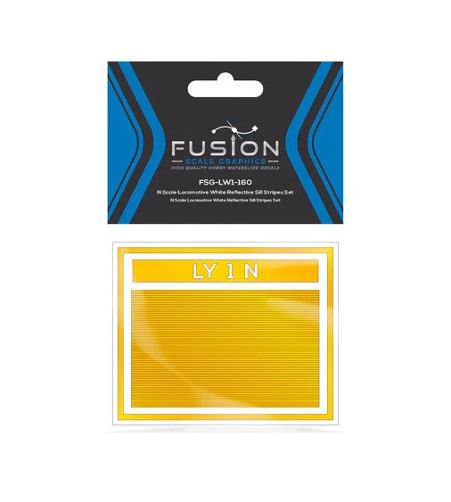 Fusion Scale Graphics 260003 N Locomotive Yellow Reflective Sill Stripes Set